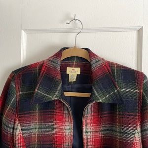 VINTAGE 80's by The Limited. Precision plaid is Italian wool.